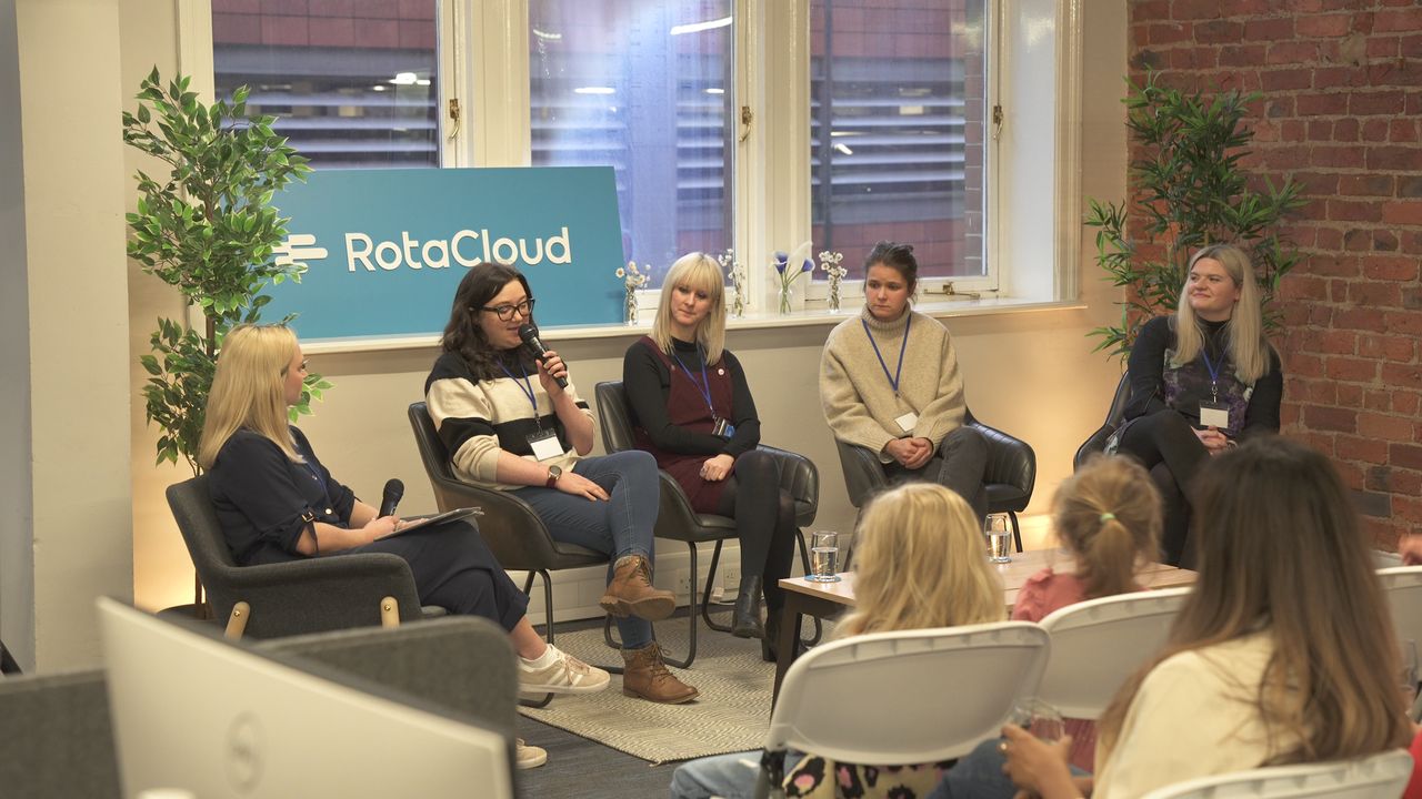 A photo of the Empowering Women in the Workplace panel