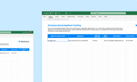 Applicant tracking spreadsheet