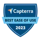 Capterra best ease of use 2023 accolade badge