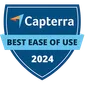 Capterra best ease of use 2024 accolade badge