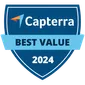 Capterra best value 2024 accolade badge