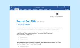 Job advert sample and template