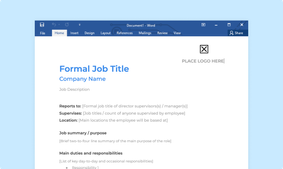 Job description sample and template