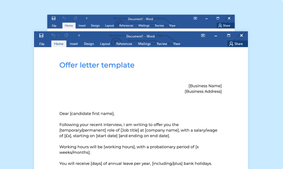 Job offer letter template