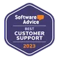 Software Advice best customer support 2023 accolade badge