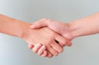 Close-up photo of shaking hands