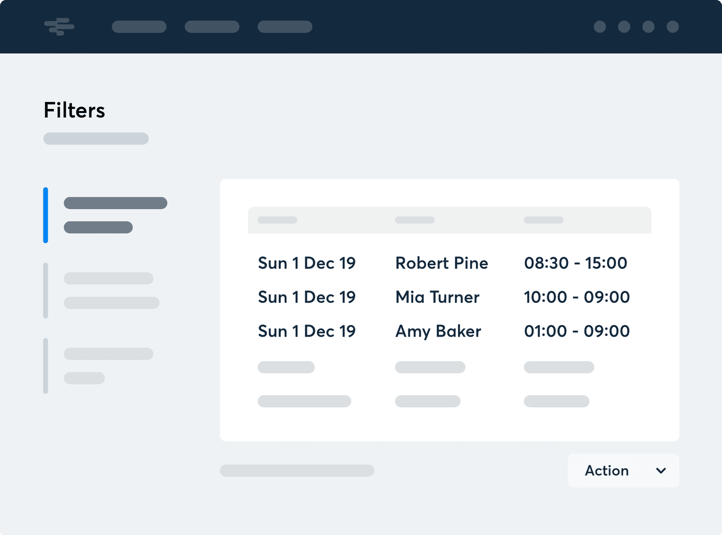 Using filters in RotaCloud to make bulk changes.