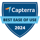 Capterra best ease of use 2024 accolade badge