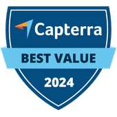 Capterra best value 2024 accolade badge