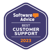 Software Advice best customer support 2023 accolade badge